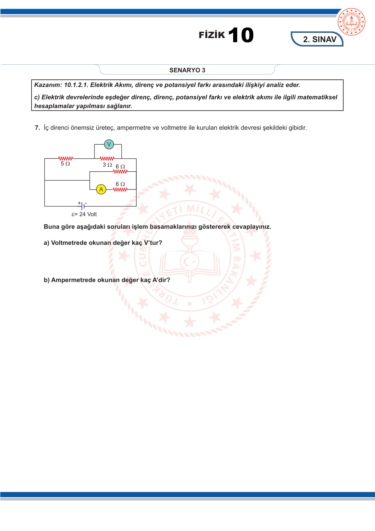 Fizik sorusu 15 — 