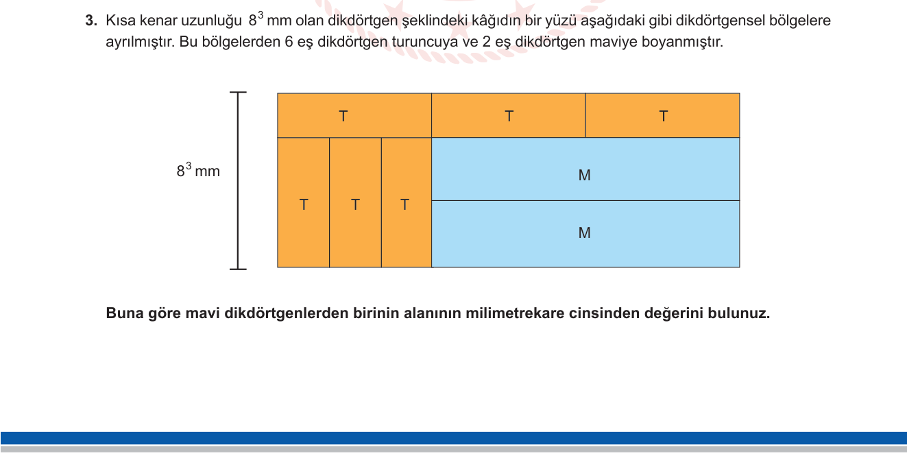 Matematik sorusu 3 — Üslü İfadeler ve Alan