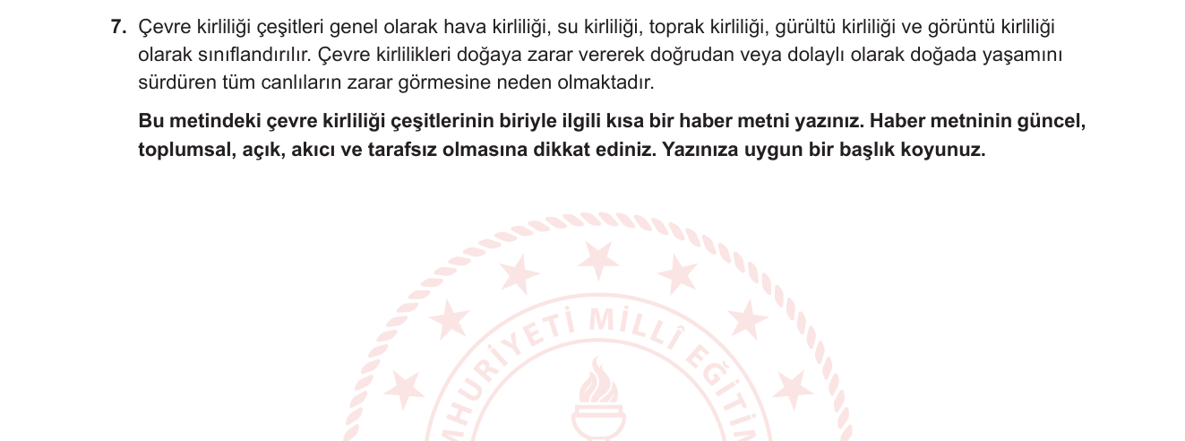 Türkçe sorusu 11 — 