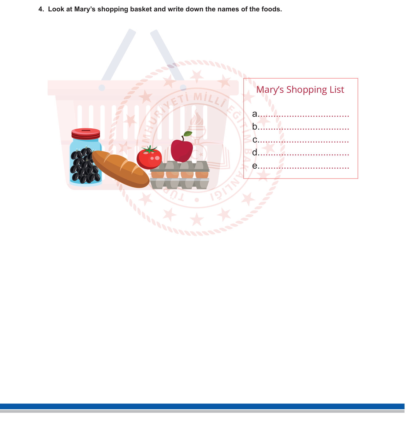 İngilizce sorusu 11 — Food & Drinks — Yiyecek ve İçecekler (6. sınıf İngilizce Ünitesi)