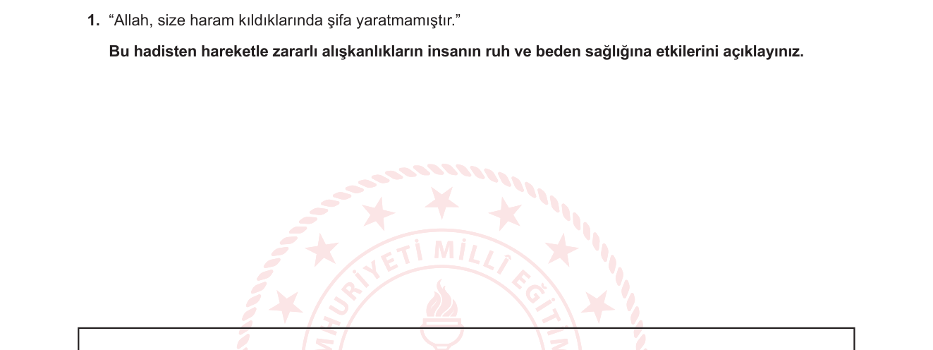 Din Kültürü ve Ahlak Bilgisi sorusu 13 — 