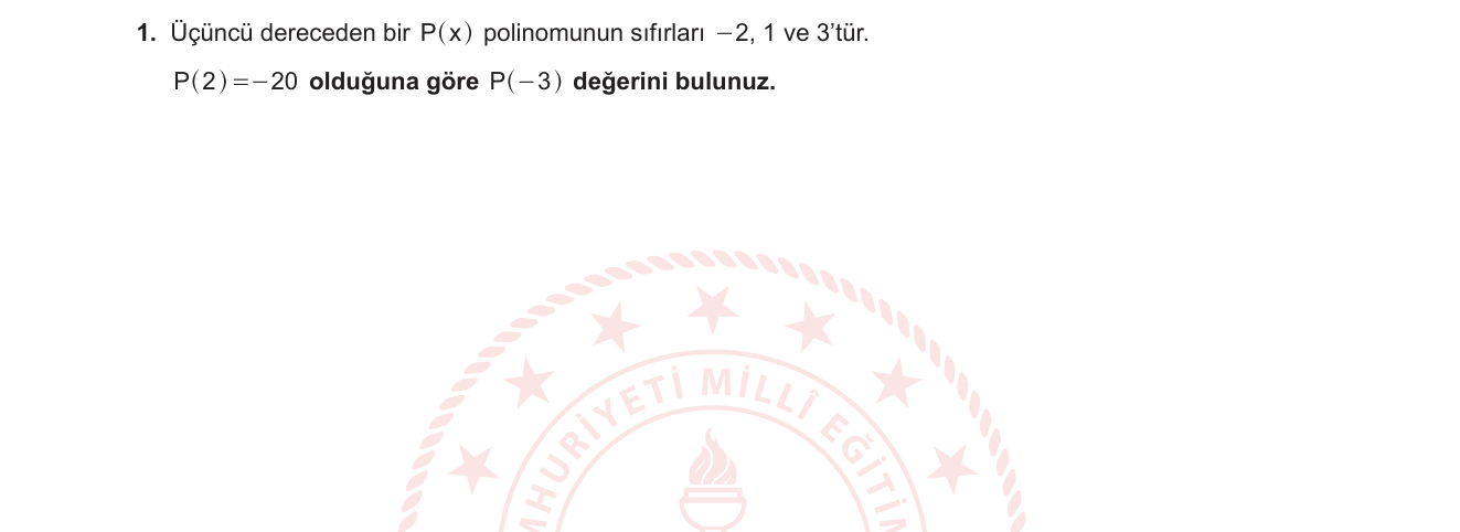 Matematik sorusu 43 — 