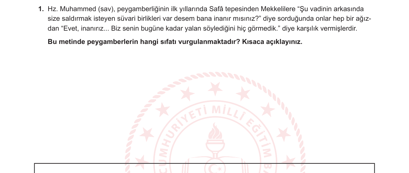 Din Kültürü ve Ahlak Bilgisi sorusu 16 — 