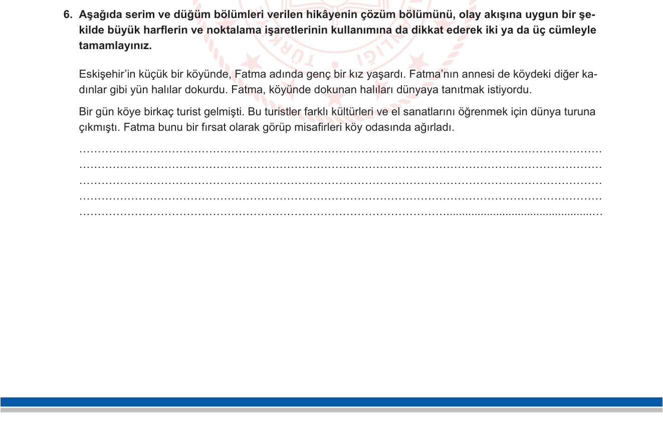 Türkçe sorusu 6 — 