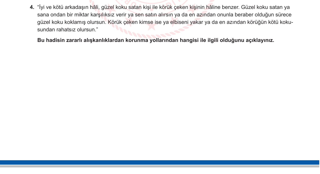 Din Kültürü ve Ahlak Bilgisi sorusu 4 — 