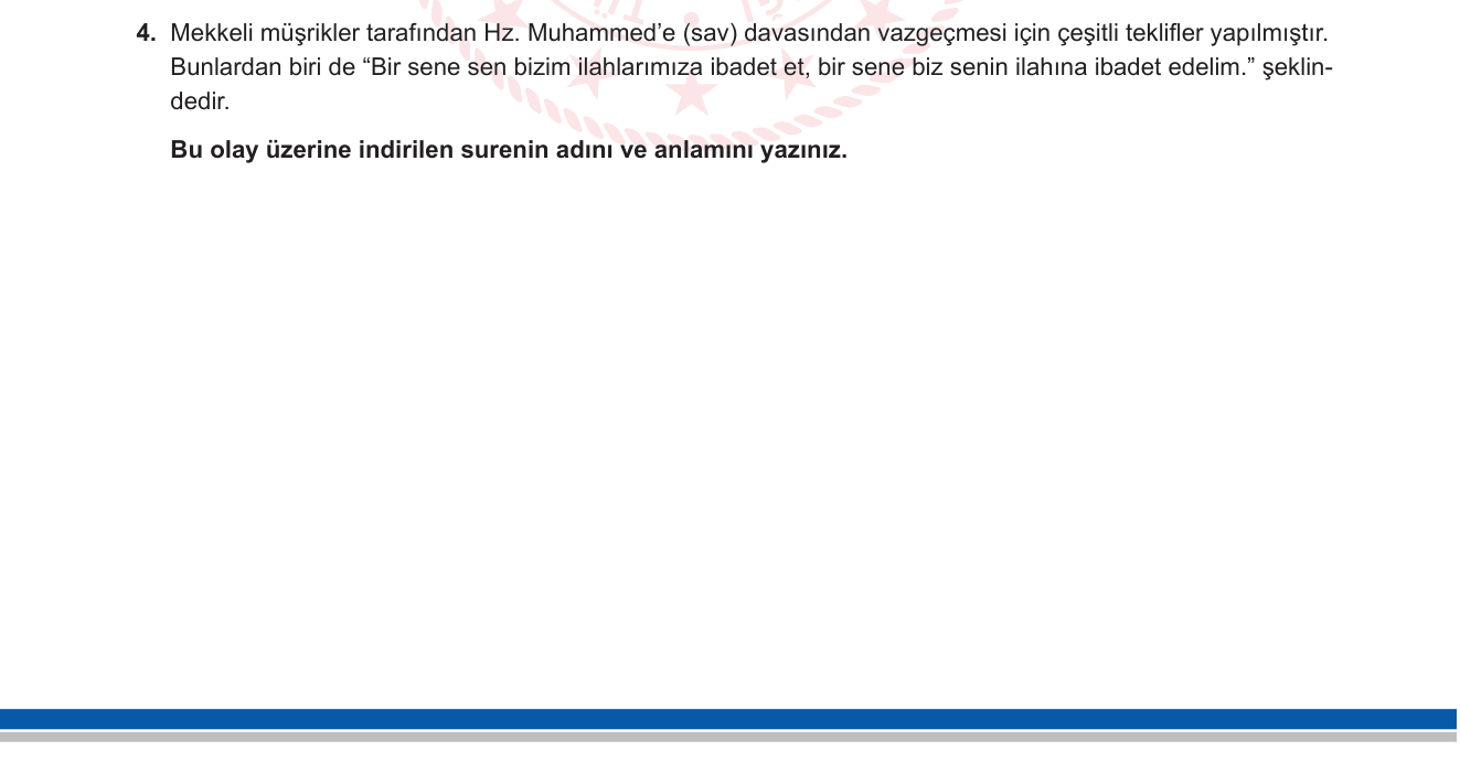 Din Kültürü ve Ahlak Bilgisi sorusu 10 — 