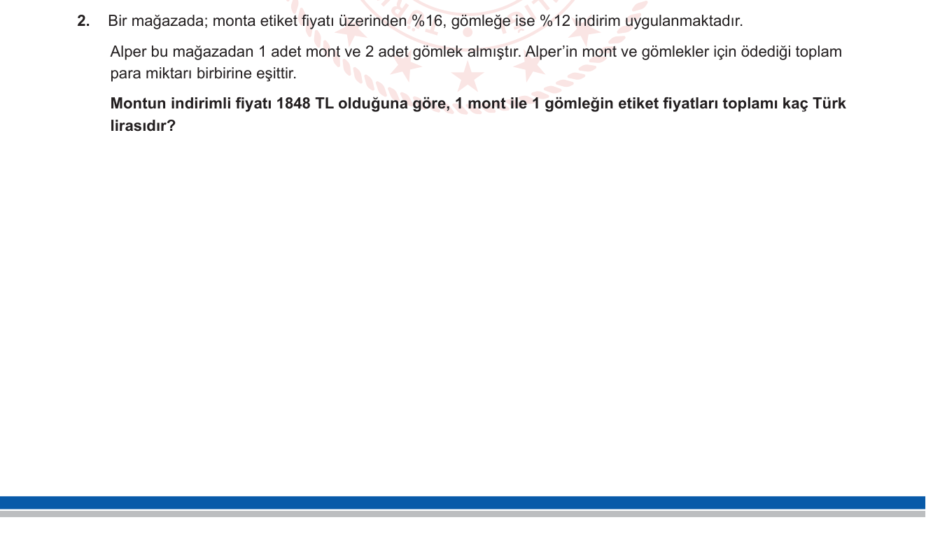Matematik sorusu 23 — 
