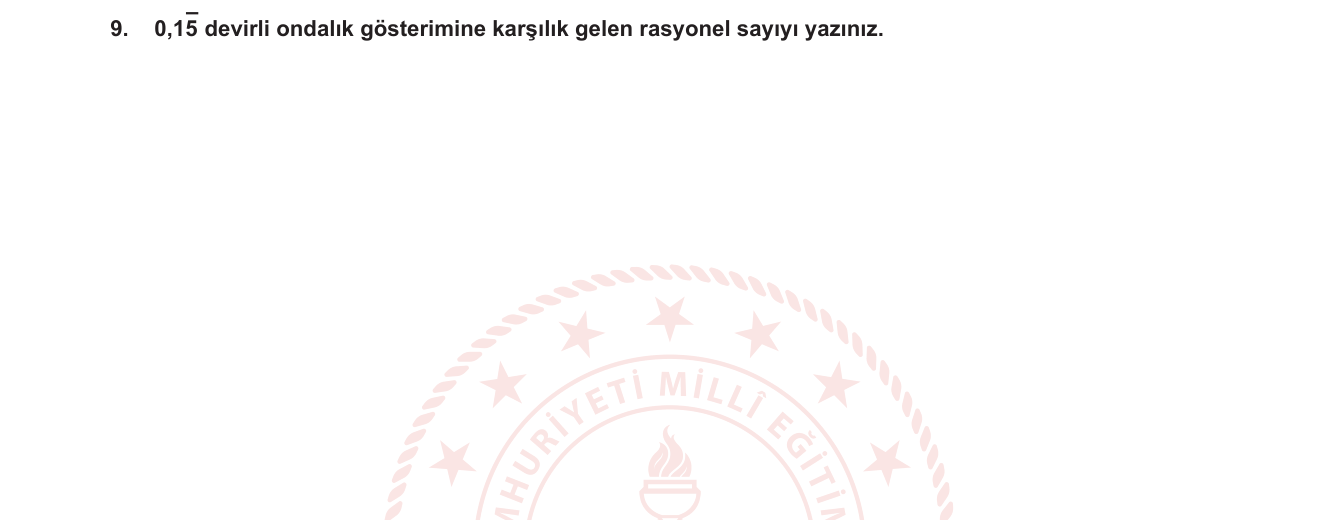 Matematik sorusu 19 — Rasyonel sayılar – devirli ondalıktan kesre dönüşüm