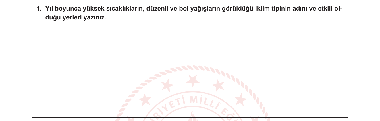 Coğrafya sorusu 5 — 