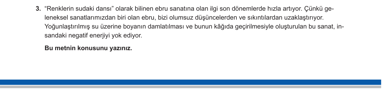 Türkçe sorusu 15 — 