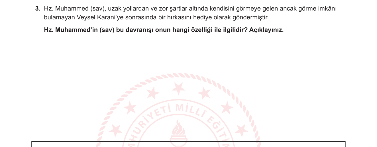 Din Kültürü ve Ahlak Bilgisi sorusu 21 — 