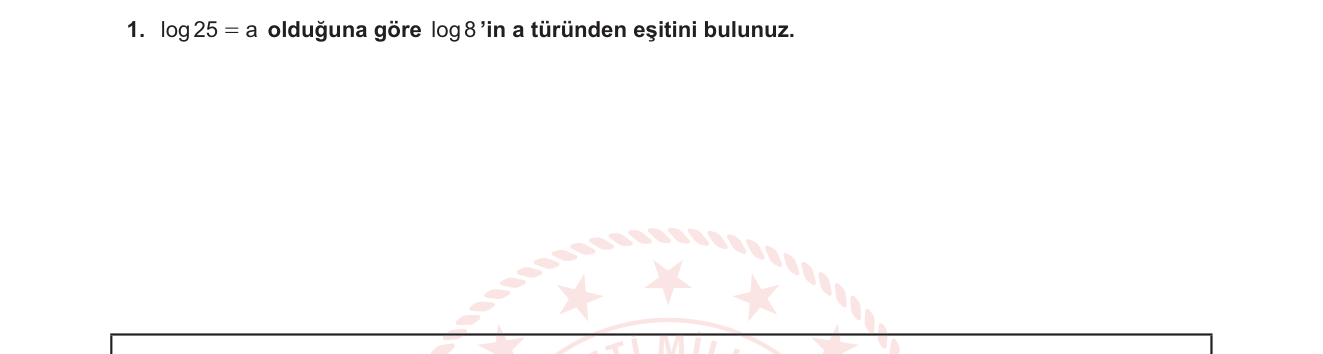 Matematik sorusu 22 — Logaritma — Parametre Cinsinden İfade Etme (12. Sınıf)