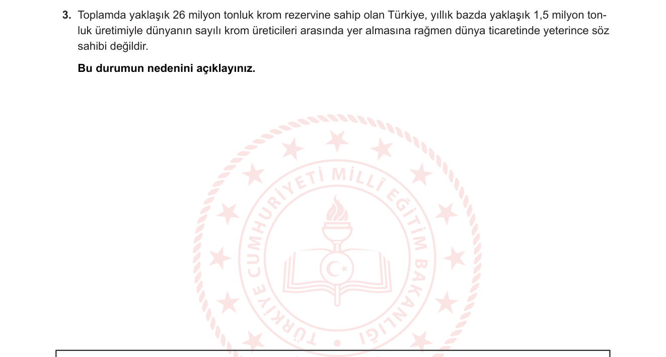 Coğrafya sorusu 13 — 