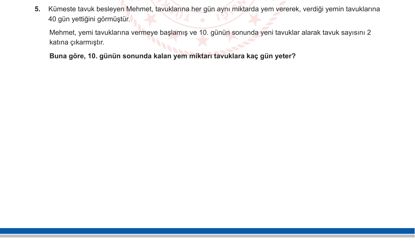 Matematik sorusu 5 — 