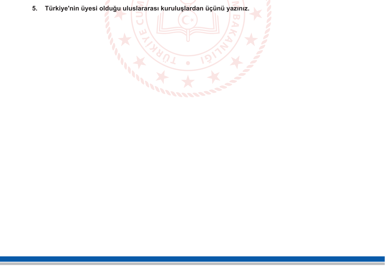 Sosyal Bilgiler sorusu 9 — 