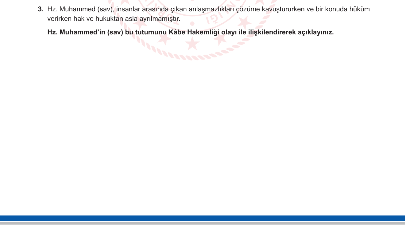 Din Kültürü ve Ahlak Bilgisi sorusu 7 — 