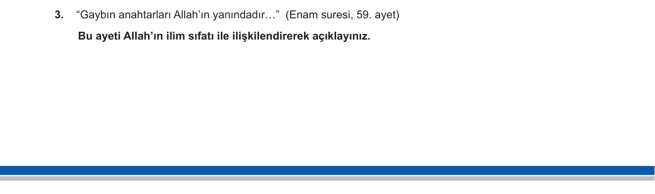 Din Kültürü ve Ahlak Bilgisi sorusu 8 — 