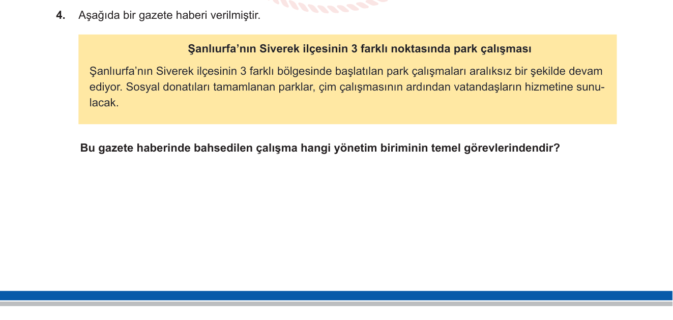 Sosyal Bilgiler sorusu 8 — 