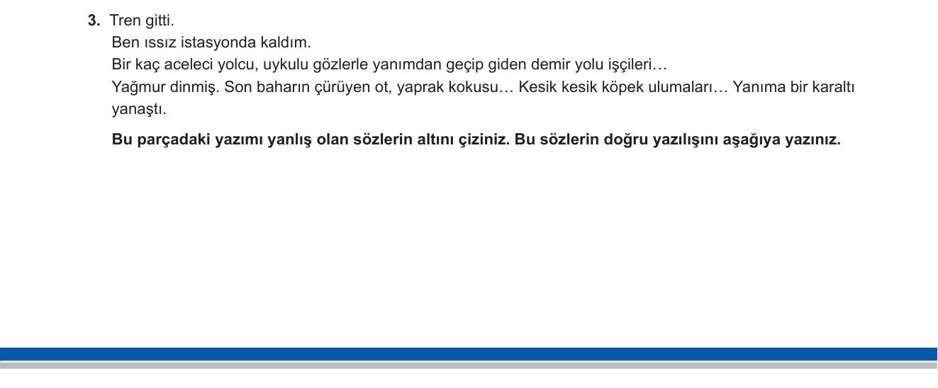 Türk Dili ve Edebiyatı sorusu 13 — Yazım kuralları — bitişik/ayrı yazım (birleşik kelimeler, mevsim adları)