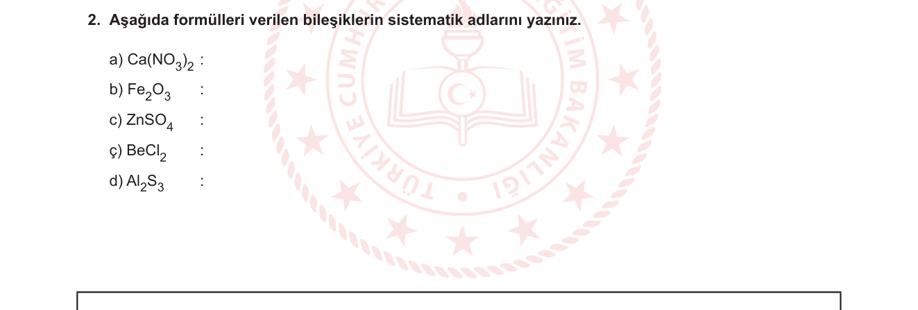 Kimya sorusu 2 — 