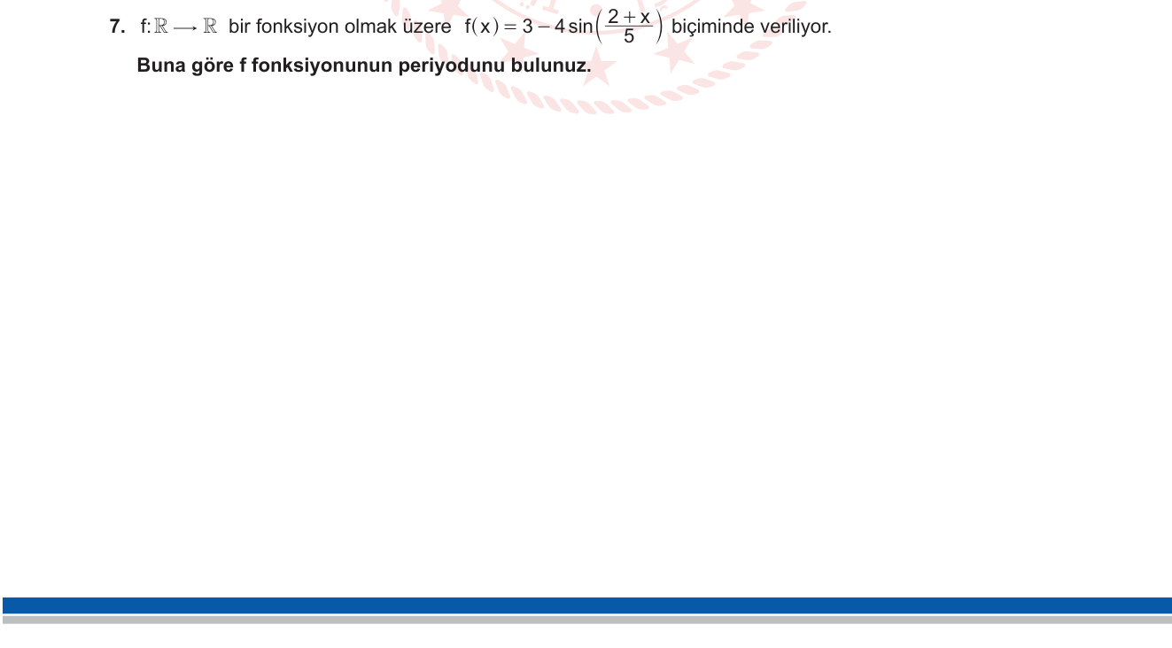 Matematik sorusu 15 — Trigonometri — Trigonometrik Fonksiyonların Periyodu (11. Sınıf)