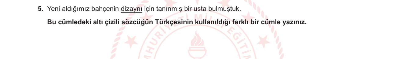 Türkçe sorusu 16 — 