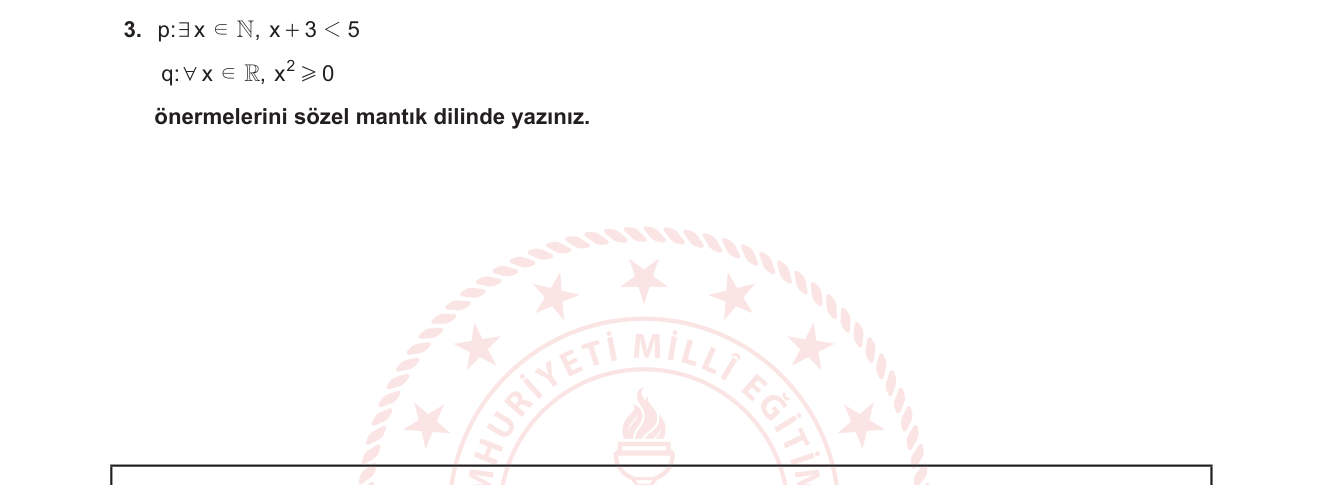 Matematik sorusu 16 — Mantık — Niceleyicili Önermeler, Sözel Dile Aktarma