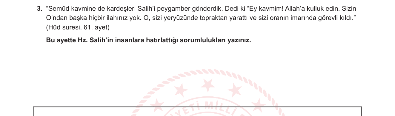 Din Kültürü ve Ahlak Bilgisi sorusu 15 — 