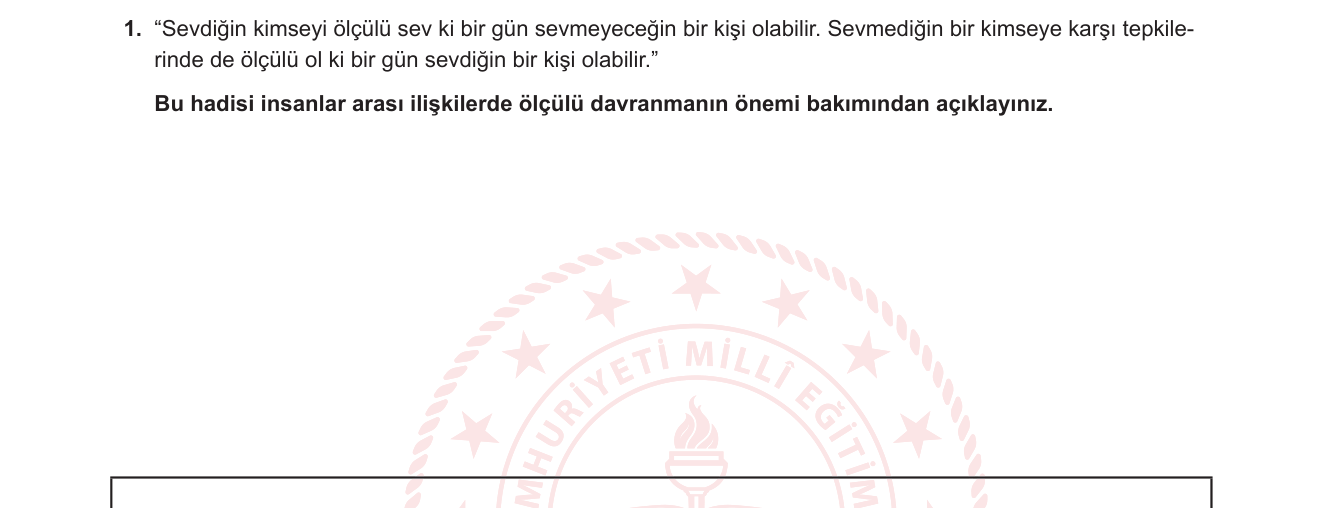 Din Kültürü ve Ahlak Bilgisi sorusu 18 — 