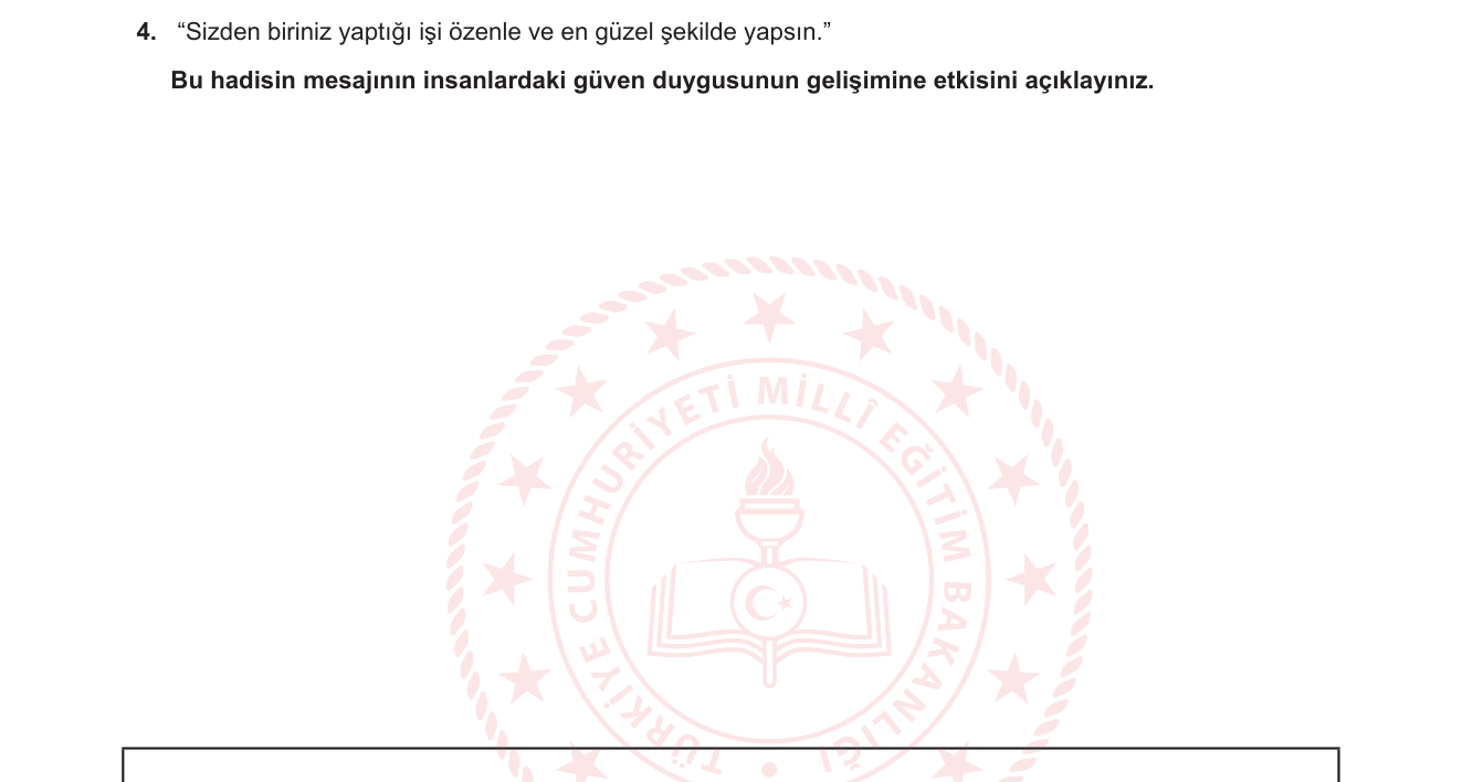 Din Kültürü ve Ahlak Bilgisi sorusu 8 — 