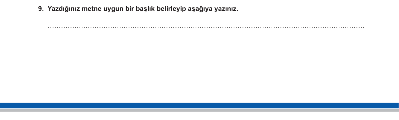 Türkçe sorusu 12 — Yazma - Başlık belirleme (T.5.4.15)