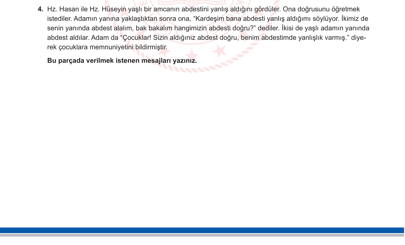 Din Kültürü ve Ahlak Bilgisi sorusu 22 — 
