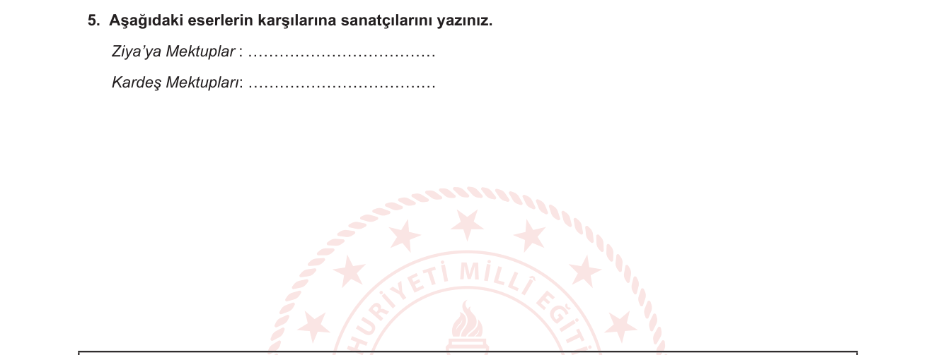 Türk Dili ve Edebiyatı sorusu 10 — 