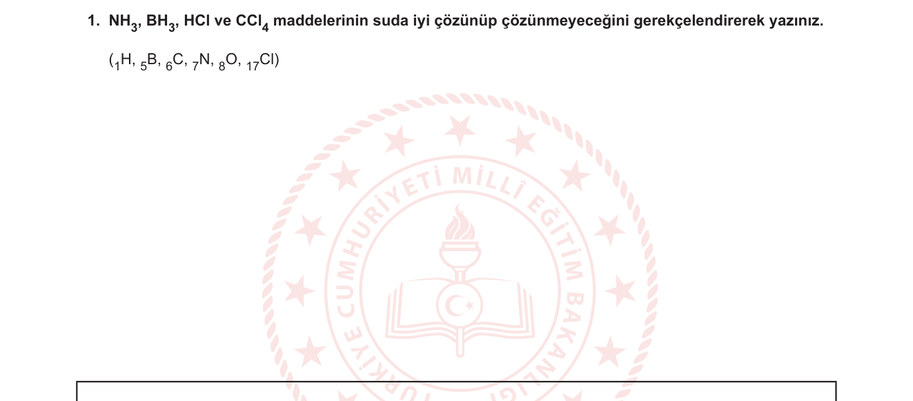 Kimya sorusu 1 — 