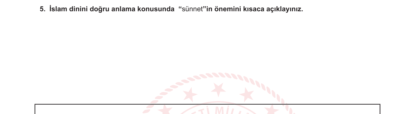 Din Kültürü ve Ahlak Bilgisi sorusu 20 — 