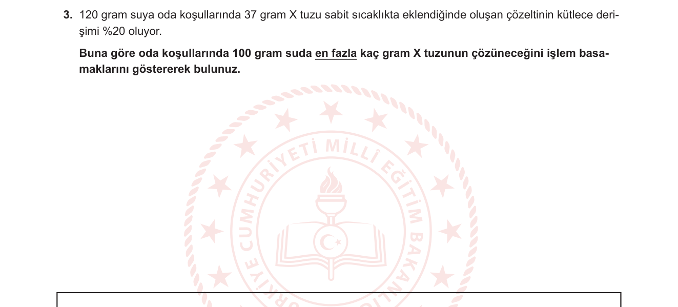 Kimya sorusu 21 — 