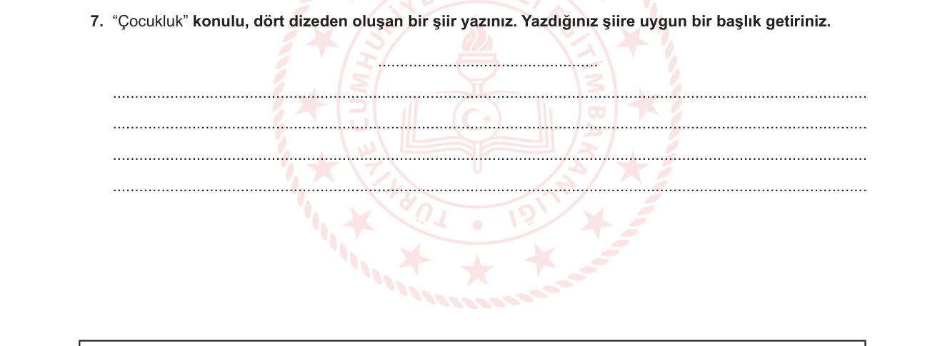 Türkçe sorusu 21 — 