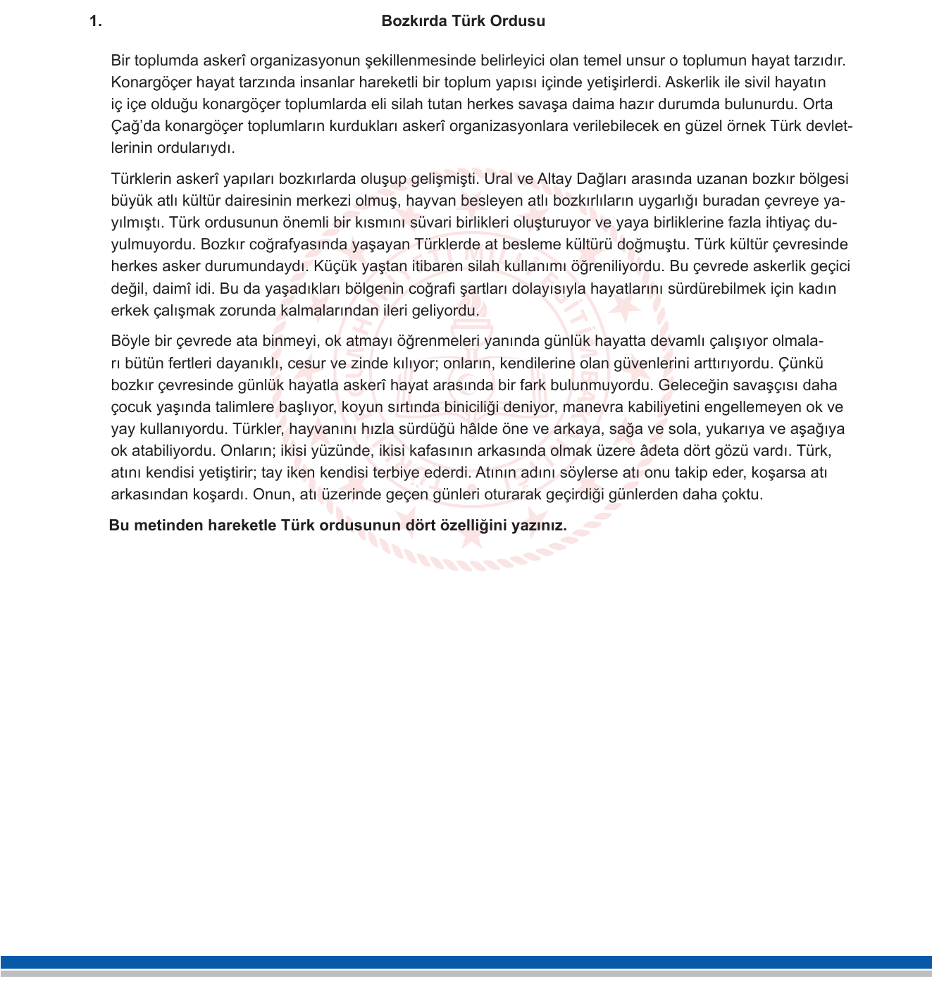 Tarih sorusu 1 — 