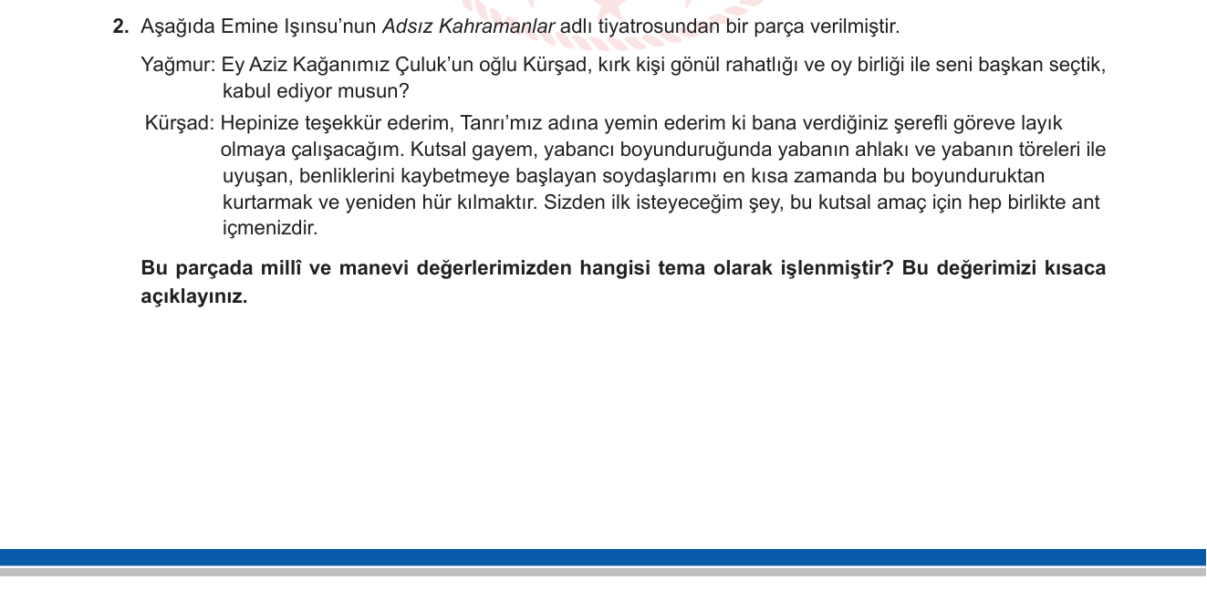 Türk Dili ve Edebiyatı sorusu 2 — 