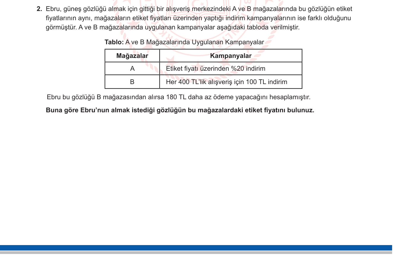 Matematik sorusu 9 — 