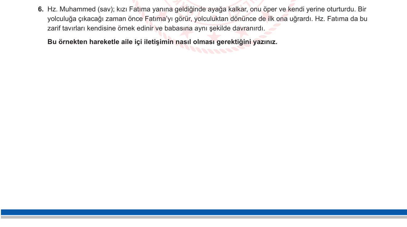 Din Kültürü ve Ahlak Bilgisi sorusu 6 — 