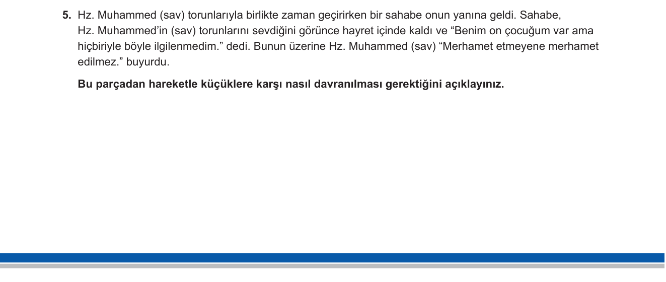 Din Kültürü ve Ahlak Bilgisi sorusu 15 — 