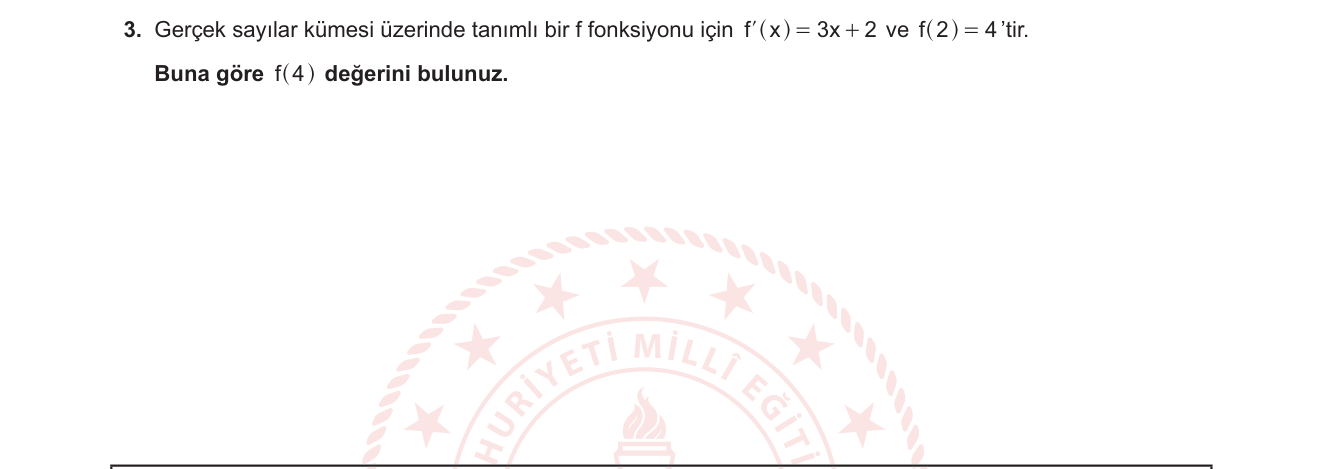 Matematik sorusu 3 — 