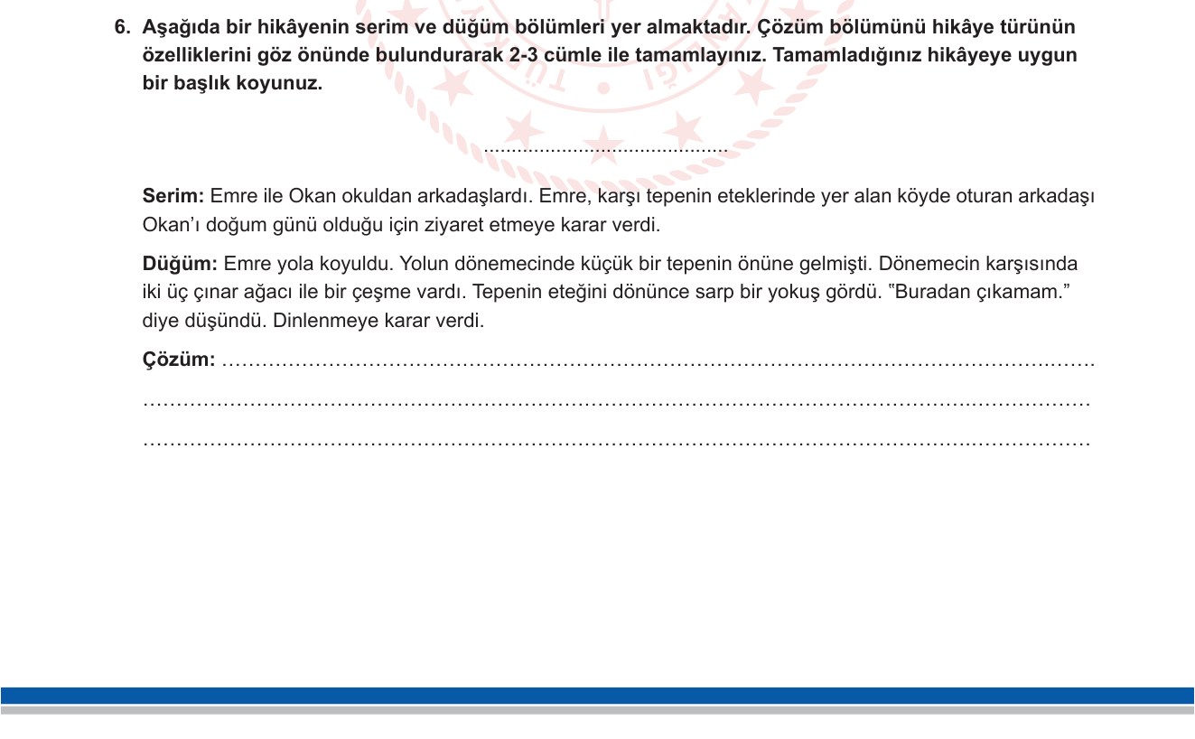 Türkçe sorusu 19 — 