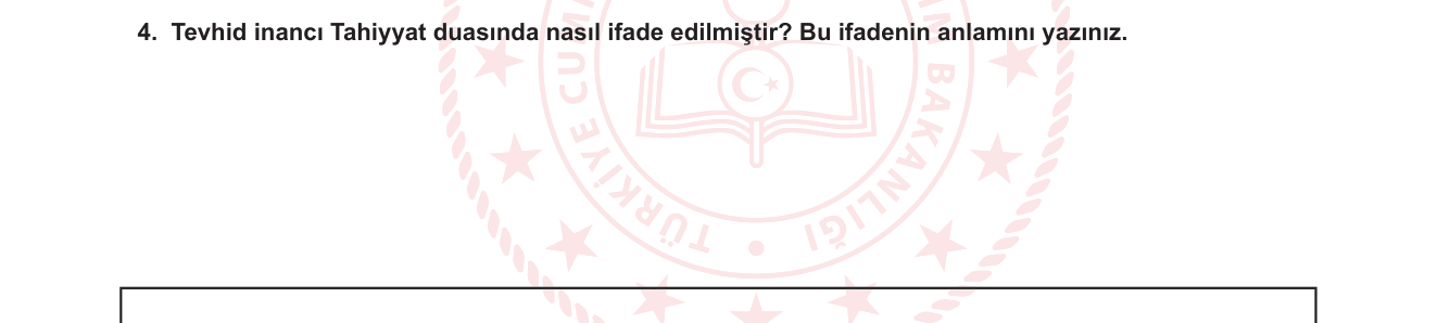 Din Kültürü ve Ahlak Bilgisi sorusu 17 — 