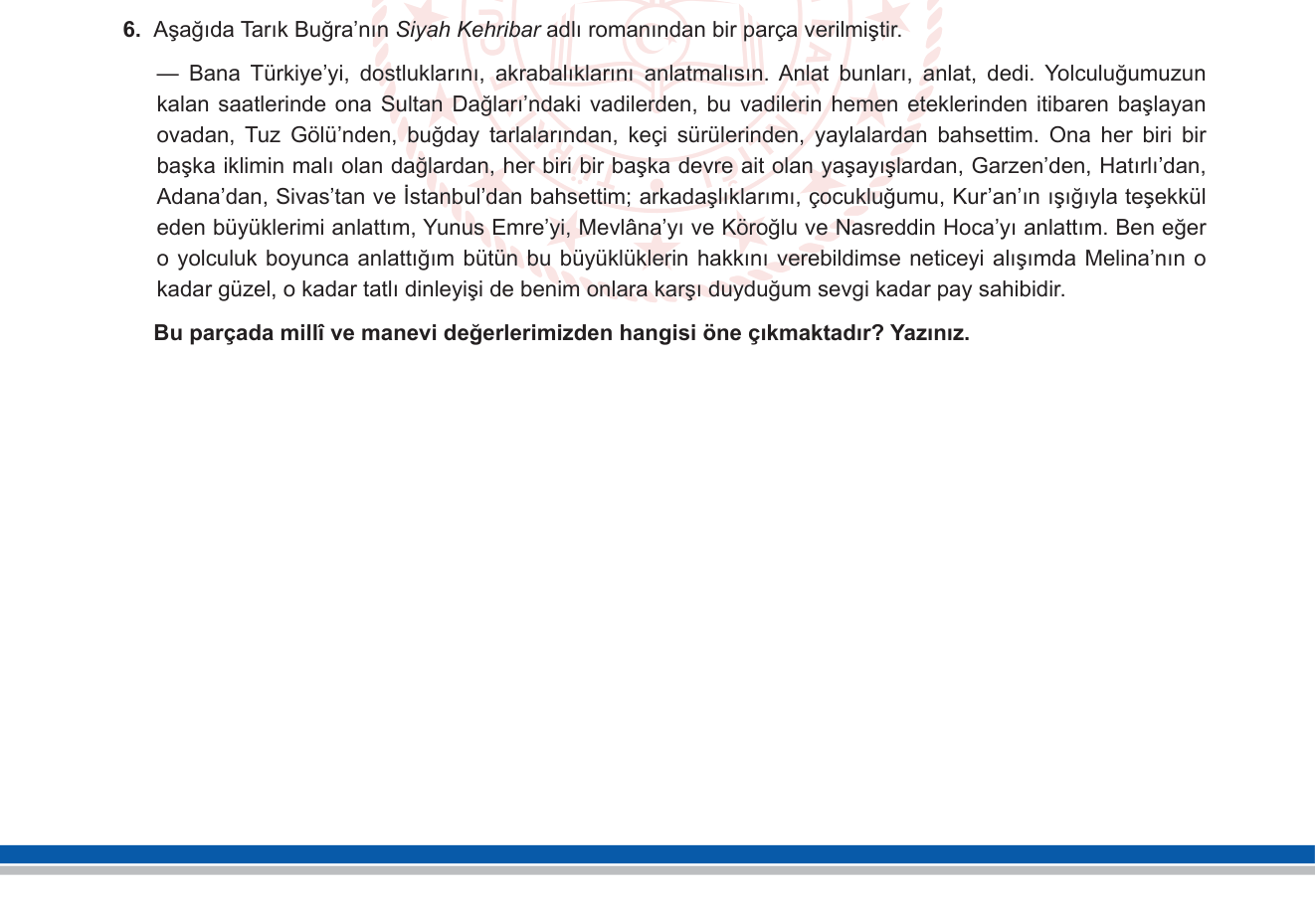Türk Dili ve Edebiyatı sorusu 18 — 
