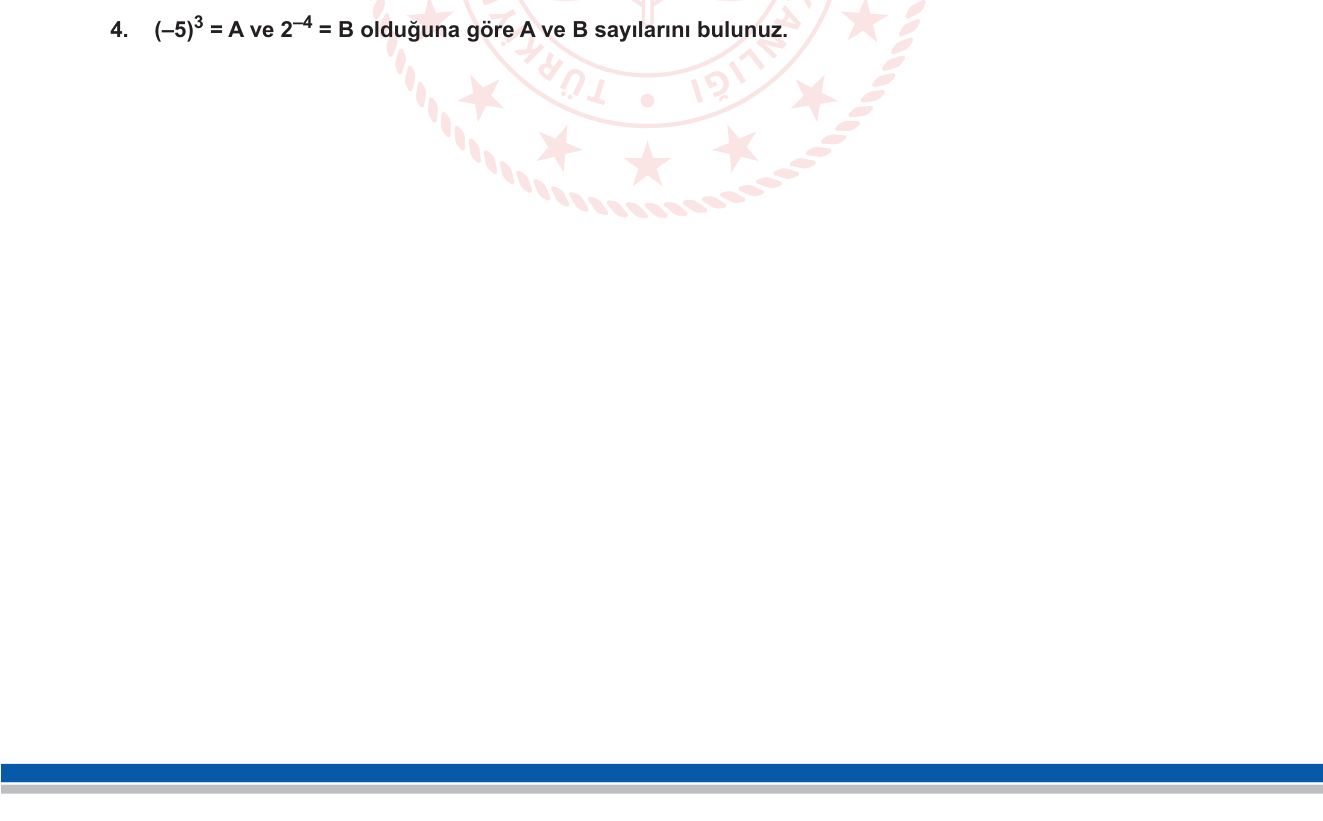 Matematik sorusu 18 — Tam sayıların kuvveti ve negatif üslü ifadeler