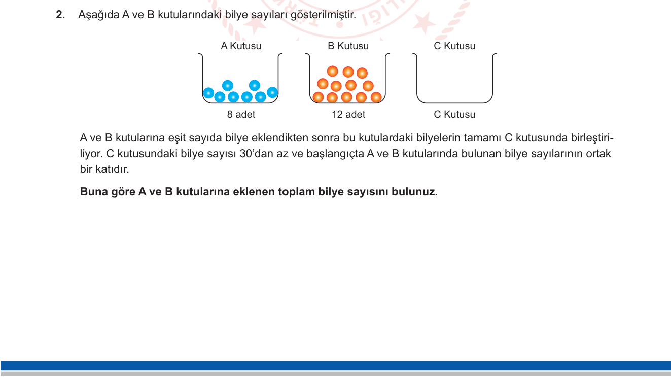Matematik sorusu 11 — Ortak katlar, OKEK, denklem kurma