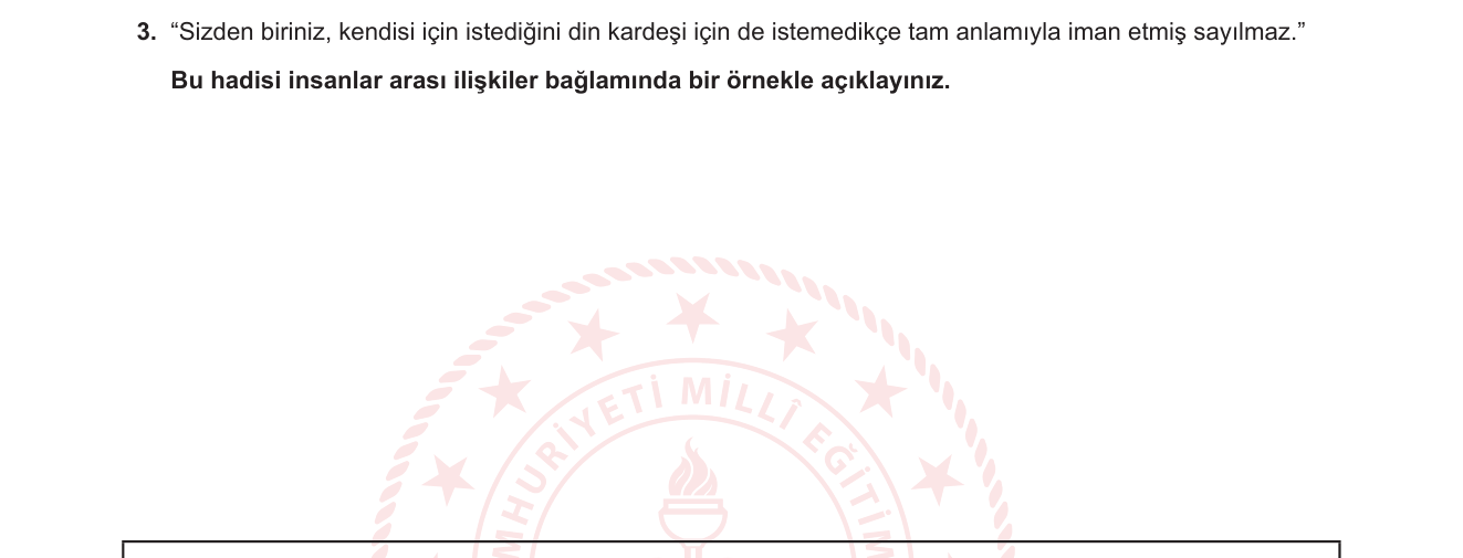 Din Kültürü ve Ahlak Bilgisi sorusu 18 — 