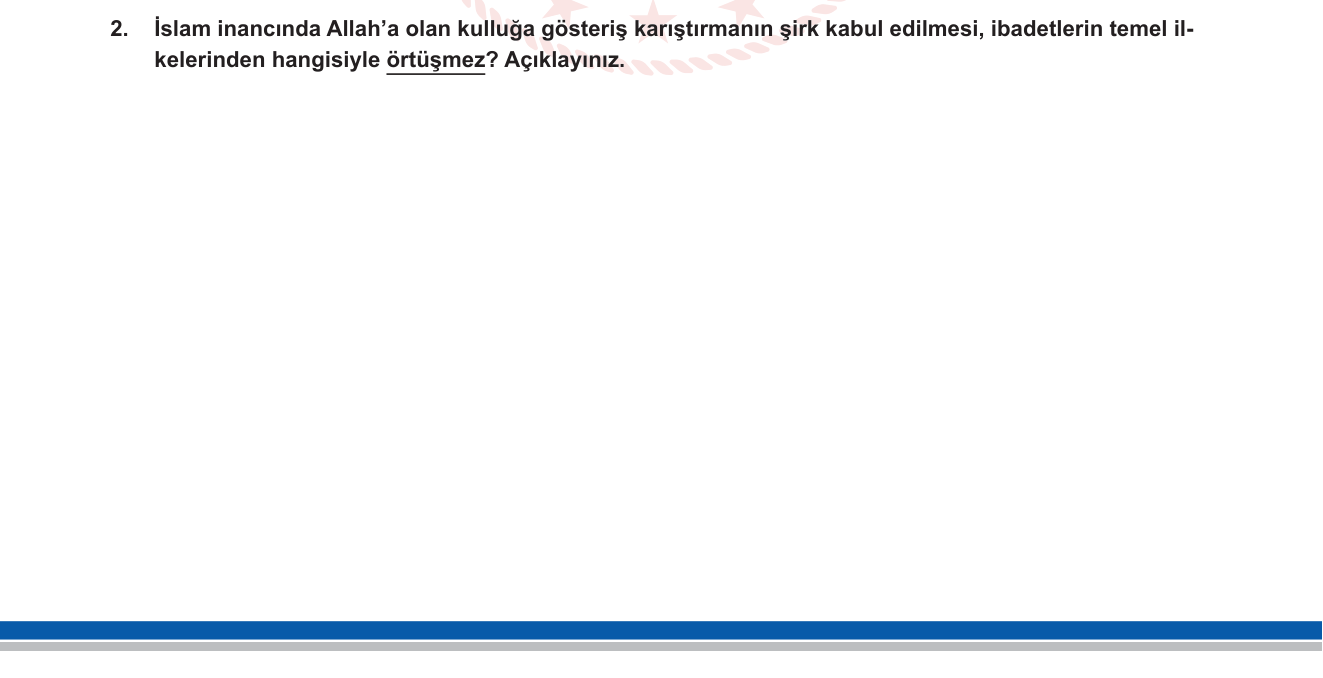 Din Kültürü ve Ahlak Bilgisi sorusu 11 — 